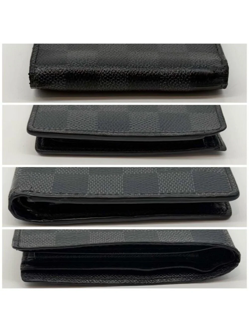 Louis Vuitton Portefeuille Marco Damier Graphite Compact Black Wallet
